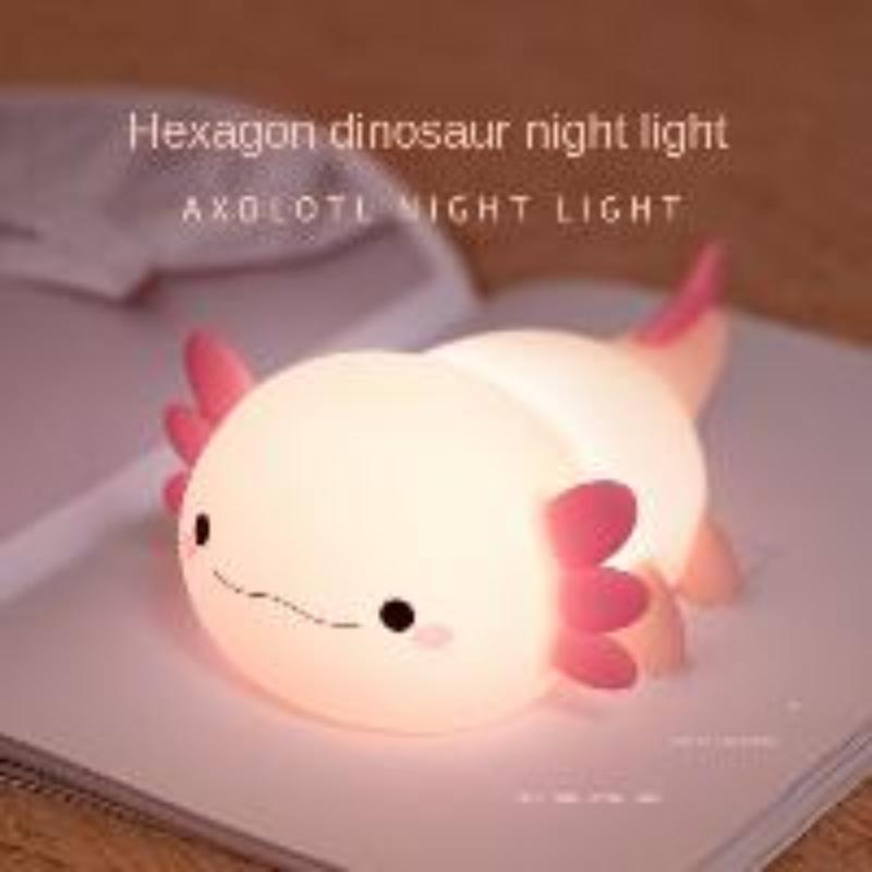 Cross border hexagonal dinosaur night light silicone pat light USB rechargeable atmosphere bedside lamp creative gift decoration