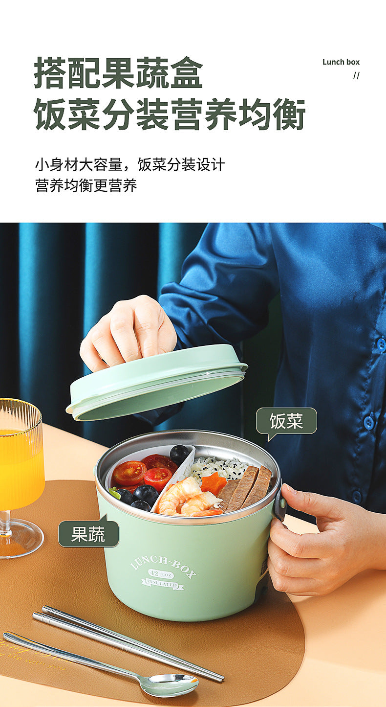 Heating lunch box, electric heating lunch box, insulated lunch box, hot rice, stainless steel, water free, portable, plug-in food lunch box