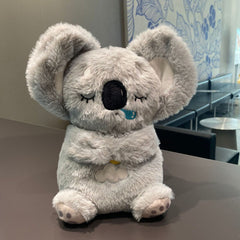 Cross border popular product will move ears, Koala new five level adjustable breathing, glowing, soothing baby doll toy