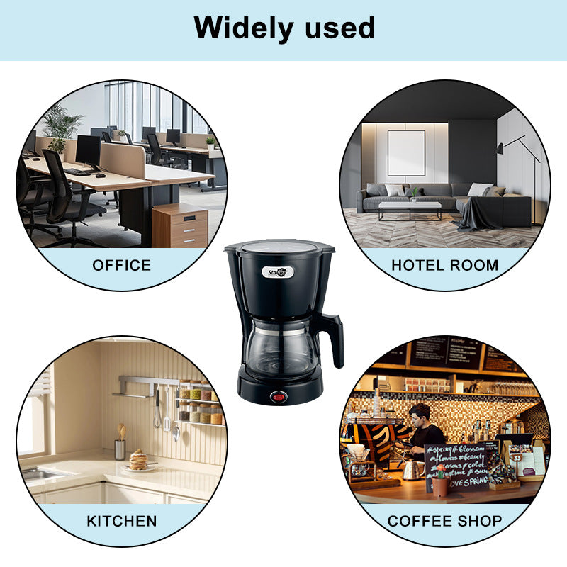 Cross border semi-automatic drip coffee machine, home office coffee pot, foreign trade electric coffee pot