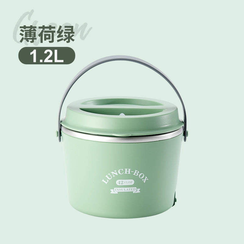 Heating lunch box, electric heating lunch box, insulated lunch box, hot rice, stainless steel, water free, portable, plug-in food lunch box