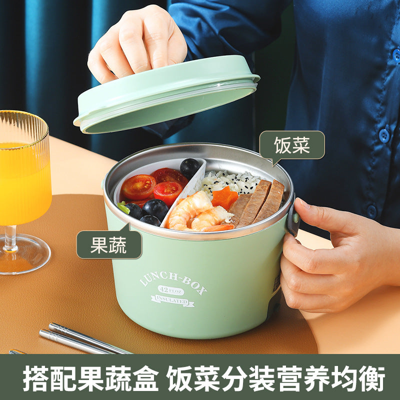 Heating lunch box, electric heating lunch box, insulated lunch box, hot rice, stainless steel, water free, portable, plug-in food lunch box